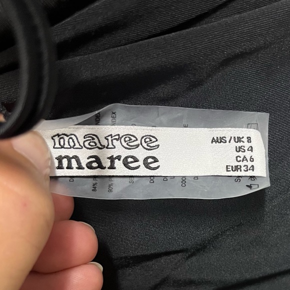 Maree Maree black one piece‎ swimsuit size 4 - Picture 6 of 6